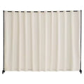 VEVOR Room Divider, Portable Panel Room Divider with Wheels Curtain Divider Stand, Freestanding Room Divider Privacy Screen for Office, Beige