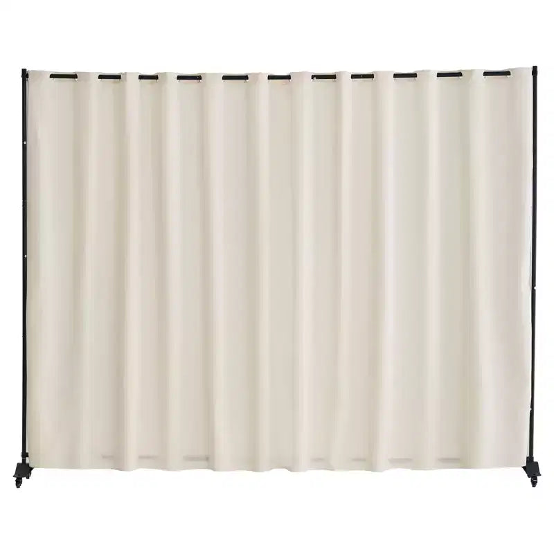 VEVOR Room Divider, Portable Panel Room Divider with Wheels Curtain Divider Stand, Freestanding Room Divider Privacy Screen for Office, Beige