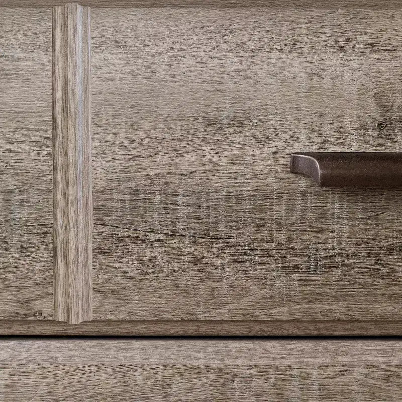 Commode horizontale en aggloméré de 5,25 po H avec 8 tiroirs au fini brun