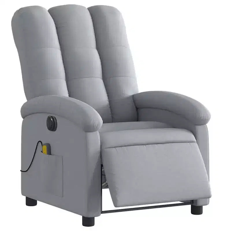 Fauteuil inclinable de massage électrique gris clair