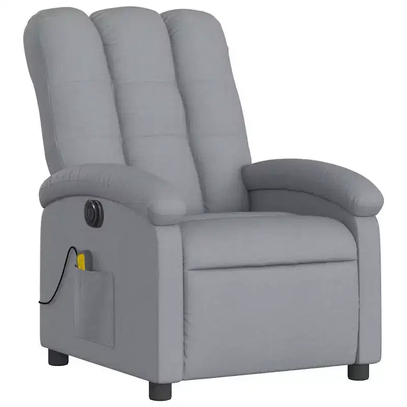 Fauteuil inclinable de massage électrique gris clair
