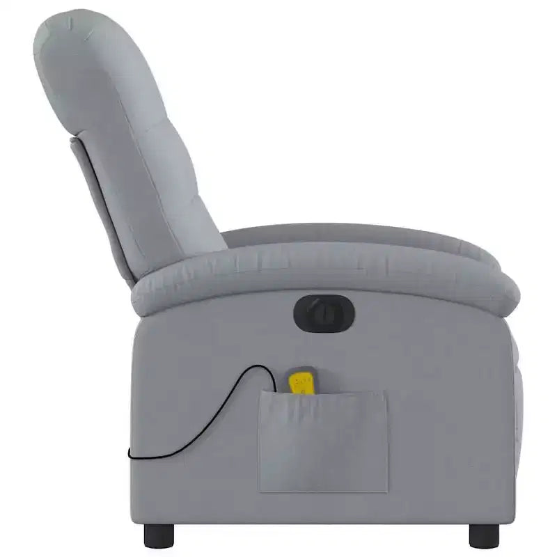 Fauteuil inclinable de massage électrique gris clair