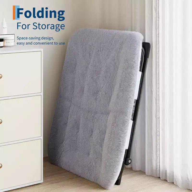 Fauteuil soucoupe, siège moelleux et confortable avec base antidérapante, fauteuil de salon pliable XL pour adolescents et adultes, fauteuil d'appoint pour chambre à coucher ou dortoir