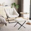 Saucer Chair, Plush Comfy Seat with Non-Slip Base, XL Foldable Lounge Chair for Teens and Adults, Accent Chair for Bedroom Dorm