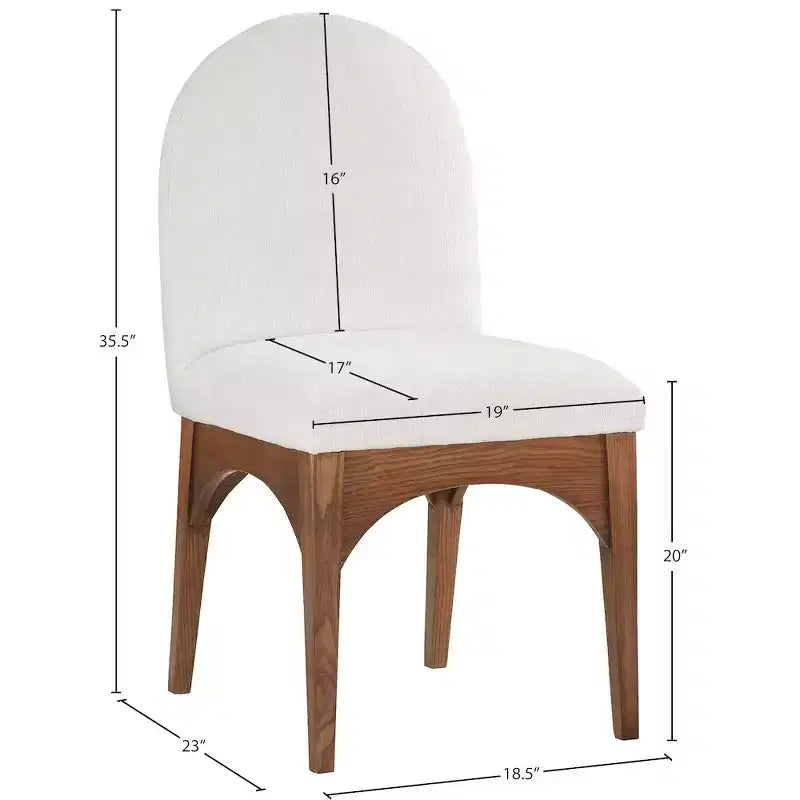 Chaise de salle à manger en tissu chenille Waldorf