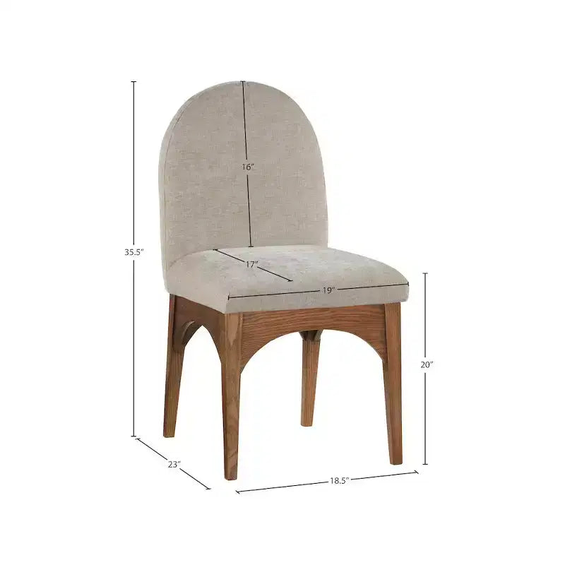 Chaise de salle à manger en tissu chenille Waldorf
