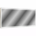 72x32 LED Bathroom Mirror, Wall Mounted Aluminum Frame Mirror, Touch Control, Dimmable Waterproof Design, Perfect for Bathroom