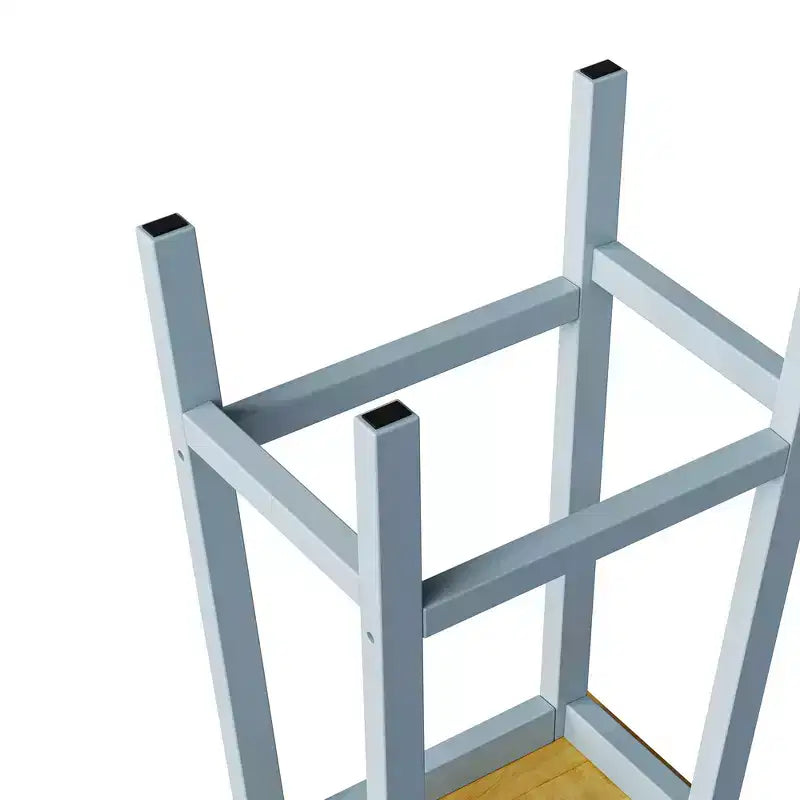 Tabourets de bar en bois massif, lot de 2, hauteur 65 cm, tabourets de comptoir de ferme avec repose-pieds