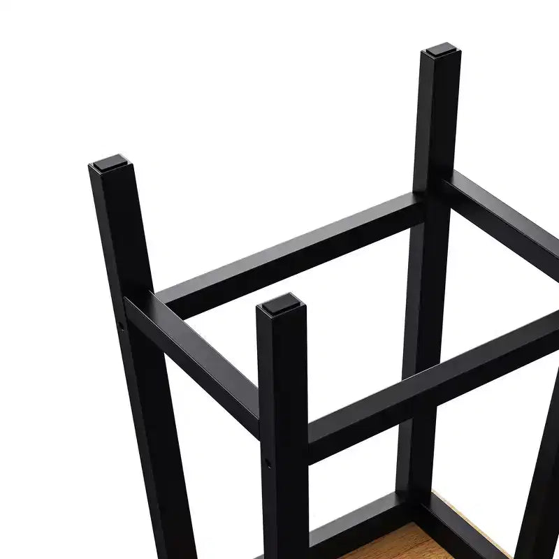 Tabourets de bar en bois massif, lot de 2, hauteur 65 cm, tabourets de comptoir de ferme avec repose-pieds