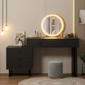 GustoWave Vanity Desk with Mirror and Lights, Small Makeup Vanity with 5 Drawers for Bedroom, Makeup Vanity Organizer with 3 Color Lights