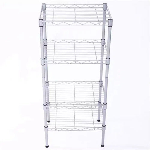 1 ensemble d'étagères de rangement rectangulaires à 4 niveaux en acier au carbone + ABS XM-207S