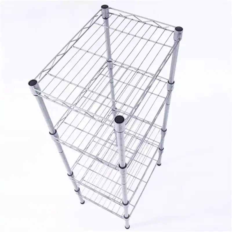 1 ensemble d'étagères de rangement rectangulaires à 4 niveaux en acier au carbone + ABS XM-207S