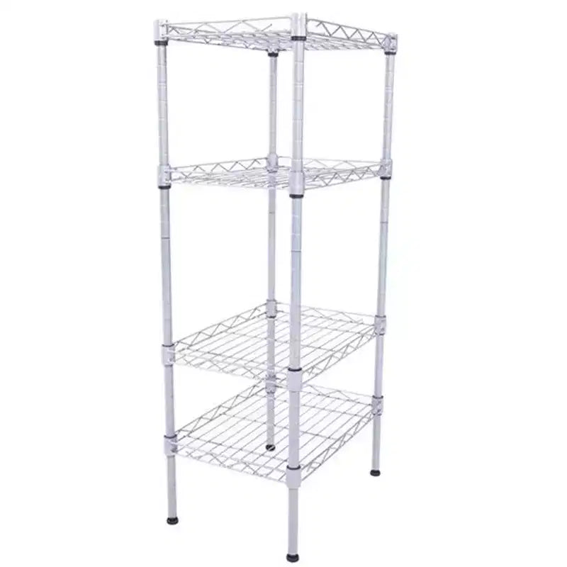 1 ensemble d'étagères de rangement rectangulaires à 4 niveaux en acier au carbone + ABS XM-207S
