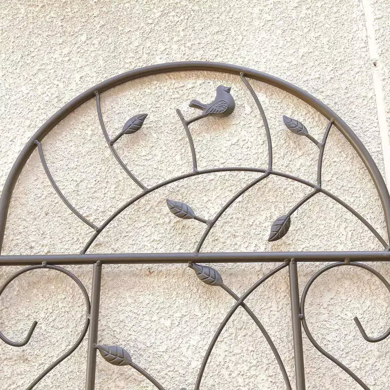 Lot de 2 treillis de jardin en métal de 220 x 50 cm – Antirouille, marron, pour plantes grimpantes et fleurs d'extérieur