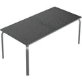CuisinSmart 71 Modern Outdoor Dining Table with Umbrella Hole, Weatherproof & Rust-Proof Design for Restaurants, Backyards, Poolside