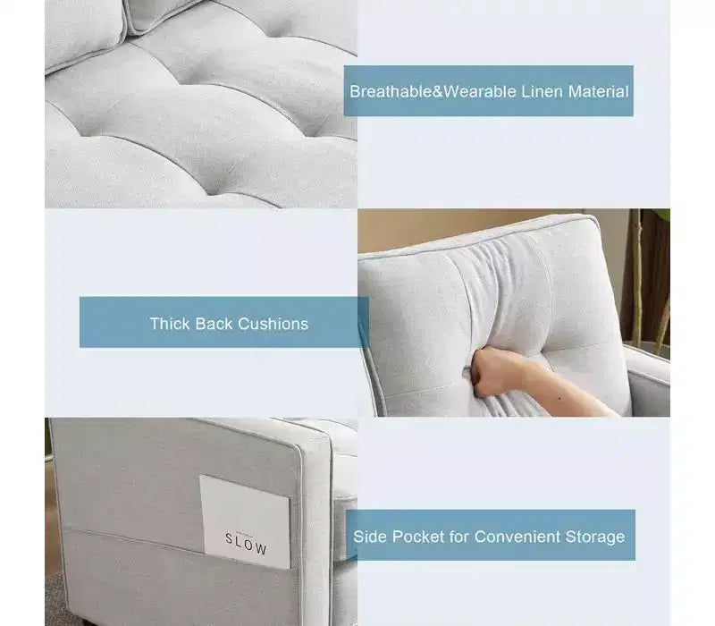 Karl Home |53.54 inch Upholstered Sofa bed Sleeper Sofa