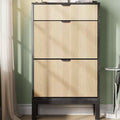 Narrow Shoe Cabinet , 3 Flip Drawers Shoe Cabinet for Entryway,Hallway