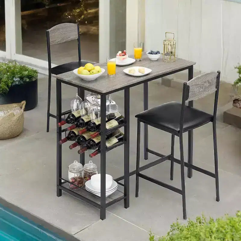 Ensemble de tabourets de bar, tabourets de bar rembourrés avec pieds en métal, repose-pieds et dossier, assise en PU, chaises hauteur cuisine