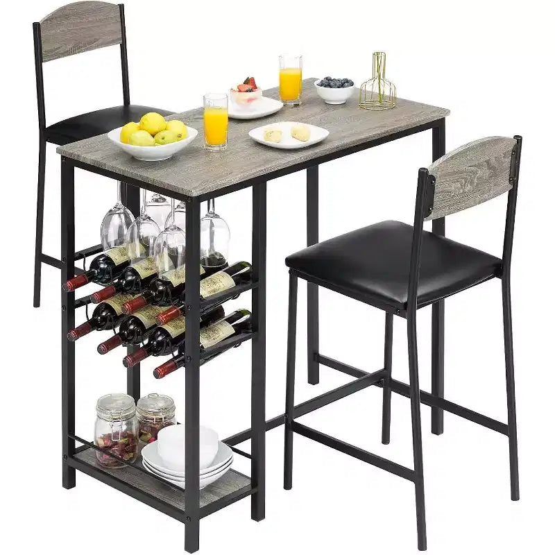 Ensemble de tabourets de bar, tabourets de bar rembourrés avec pieds en métal, repose-pieds et dossier, assise en PU, chaises hauteur cuisine