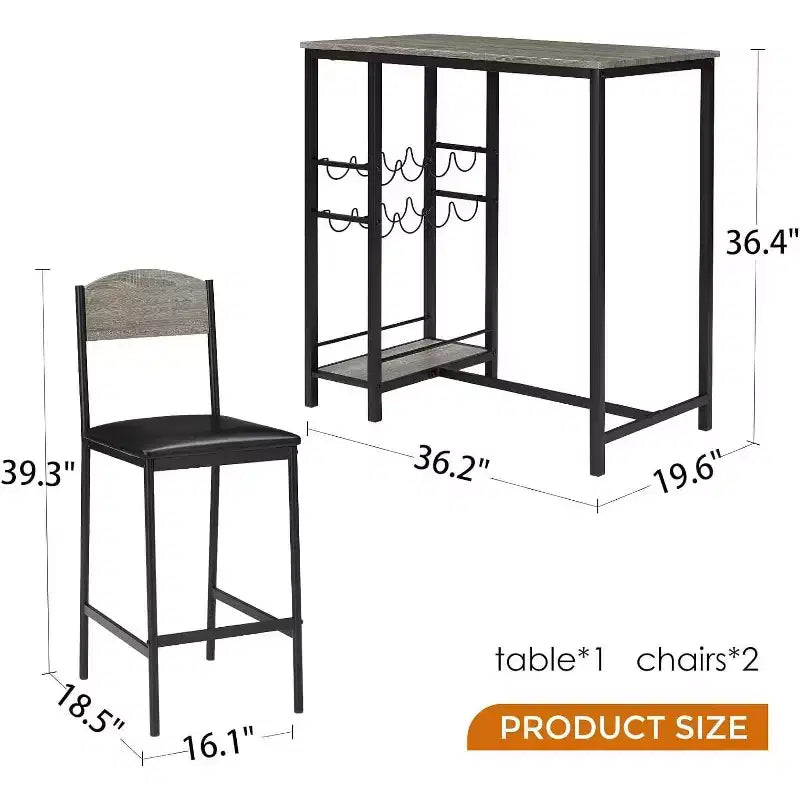 Ensemble de tabourets de bar, tabourets de bar rembourrés avec pieds en métal, repose-pieds et dossier, assise en PU, chaises hauteur cuisine