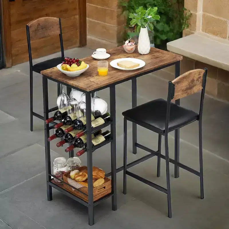 Ensemble de tabourets de bar, tabourets de bar rembourrés avec pieds en métal, repose-pieds et dossier, assise en PU, chaises hauteur cuisine
