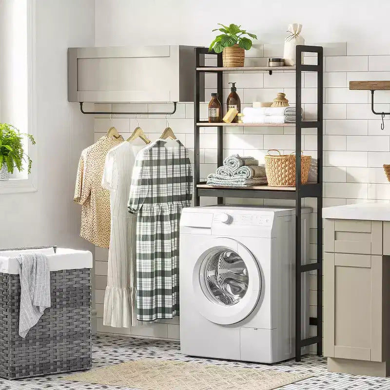 Étagère de rangement au-dessus des toilettes, organisateur de salle de bain à 3 niveaux au-dessus des toilettes avec étagères réglables