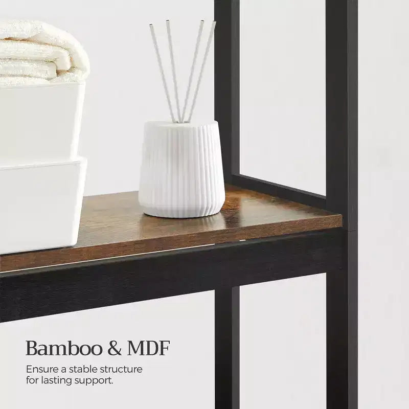 Étagère de rangement au-dessus des toilettes, organisateur de salle de bain à 3 niveaux au-dessus des toilettes avec étagères réglables