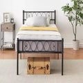 GustoWave Twin Size Metal Platform Bed Frame with Headboard and Footboard, Heart Shaped Bed Frame, 12.2 Inch Under Bed Storage
