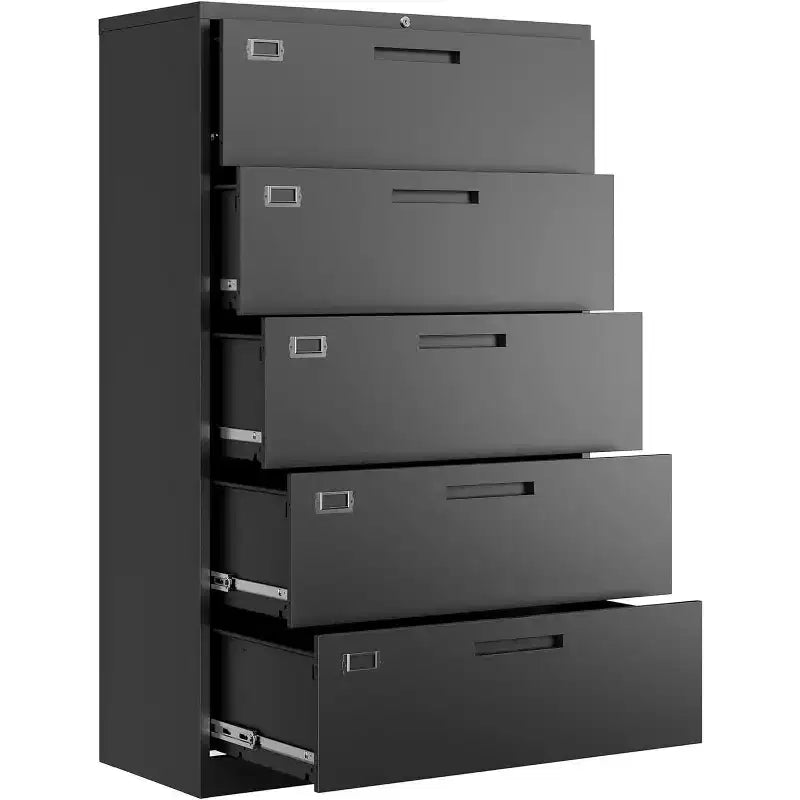 BALHAM TRADE-Metal Lateral File Cabinets with Lock 5 Drawer for Home Office Hanging Files Letter