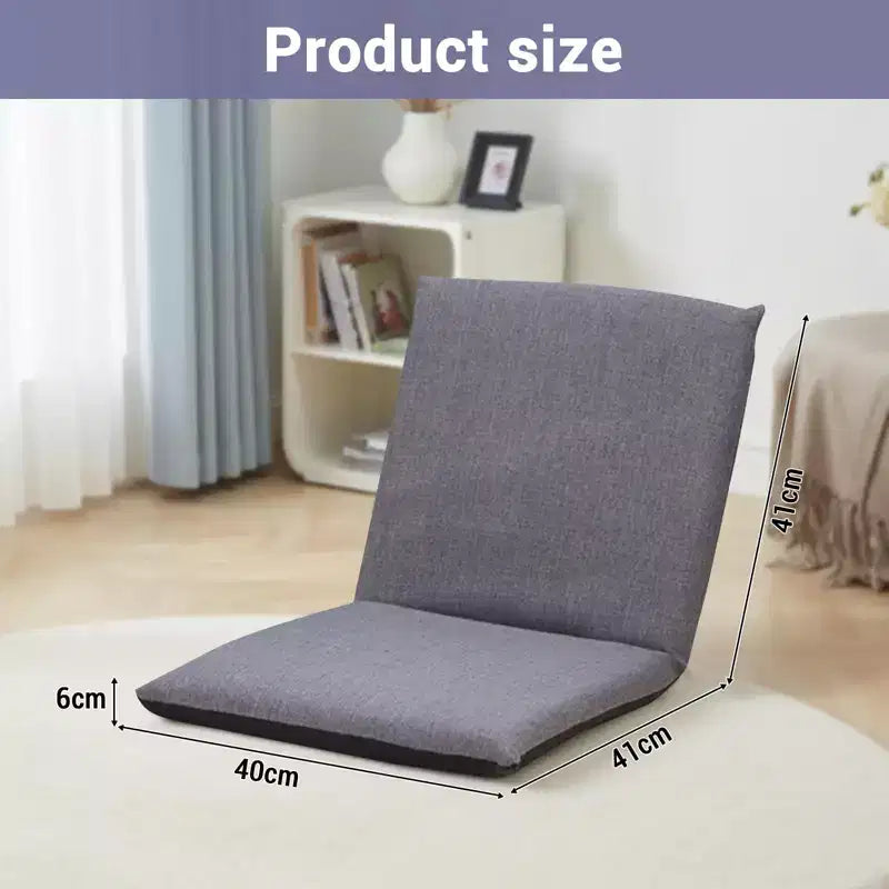 Chaise longue pliable 83x41x17.5cm, siège rembourré en coton réglable 6 positions pour salon et terrasse