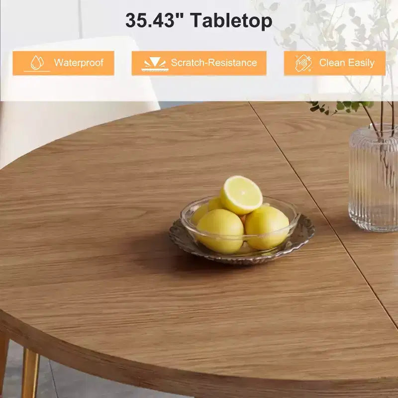 35 tables à manger circulaires pour quatre personnes, de type moderne avec espace de rangement à double couche et portes coulissantes