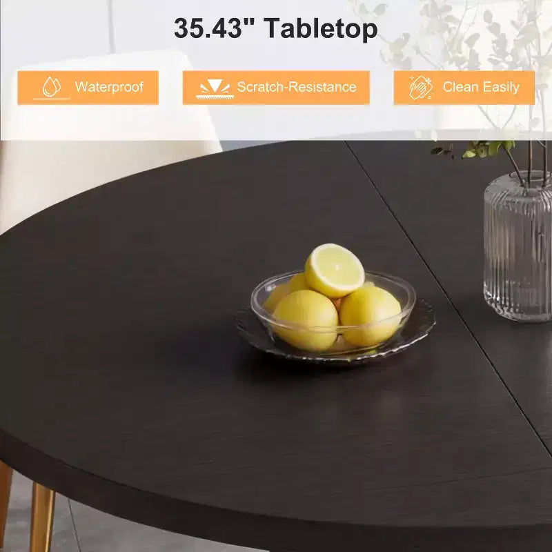 35 tables à manger circulaires pour quatre personnes, de type moderne avec espace de rangement à double couche et portes coulissantes