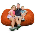 Ultimate Sack Lounger Bean Bag Chair Oversized Indoor Comfy Loveseat, Orange Fur