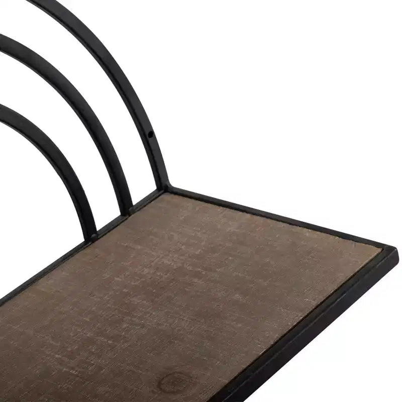 Étagère Murale Style Arc-en-ciel - Organisateur de Rangement Moderne en Bois et Métal pour la Décoration Intérieure - Lot de 2, 20, 16