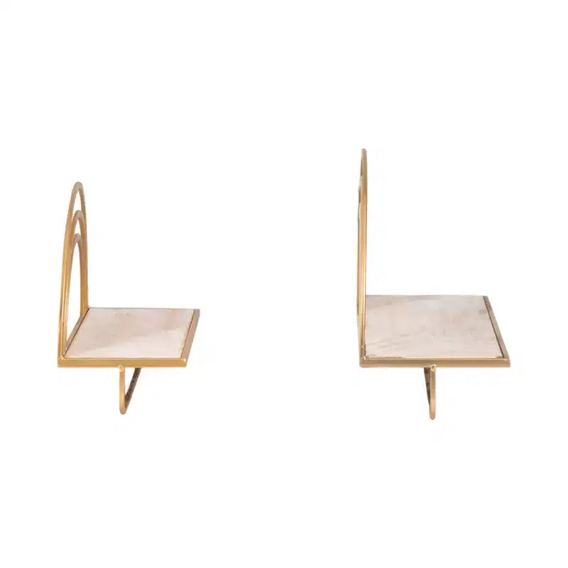 Étagère Murale Style Arc-en-ciel - Organisateur de Rangement Moderne en Bois et Métal pour la Décoration Intérieure - Lot de 2, 20, 16
