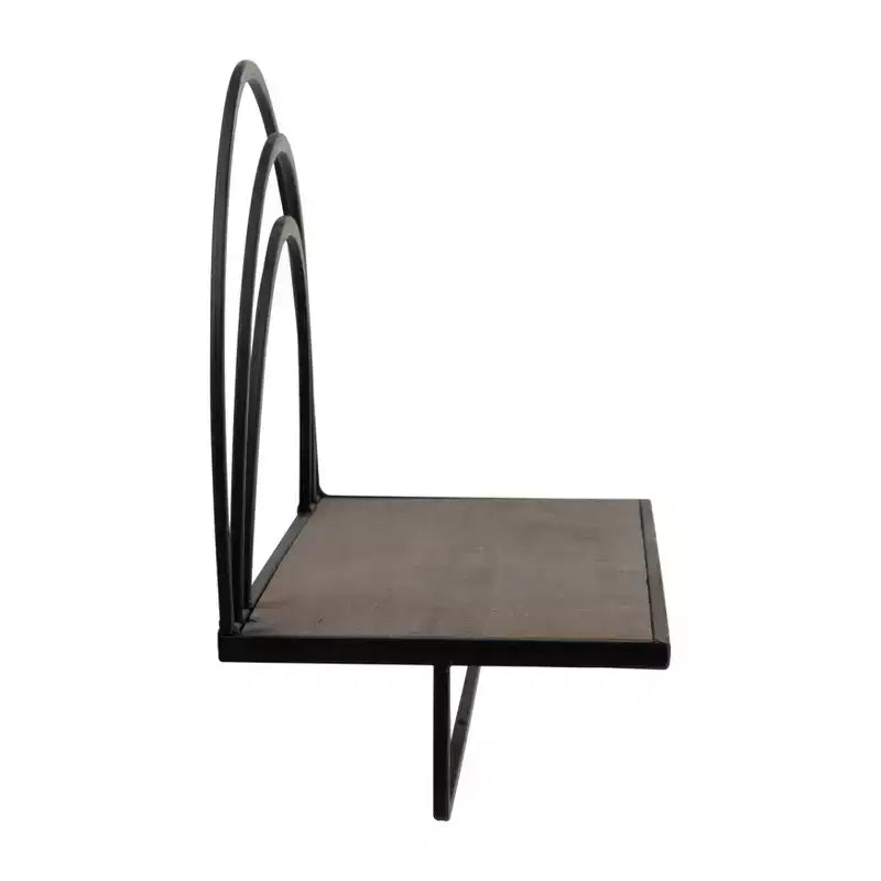 Étagère Murale Style Arc-en-ciel - Organisateur de Rangement Moderne en Bois et Métal pour la Décoration Intérieure - Lot de 2, 20, 16