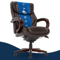 La-Z-Boy Executive Chair Coffee: Upholstered Swivel Recliner, Wood Frame, Adjustable Height