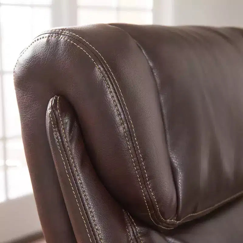 Chaise de bureau exécutive Coffee : fauteuil inclinable pivotant rembourré, cadre en bois, hauteur réglable